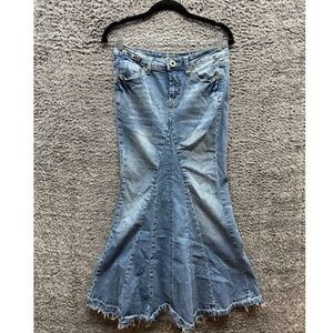 Highway Jeans Blue Denim Maxi Skirt